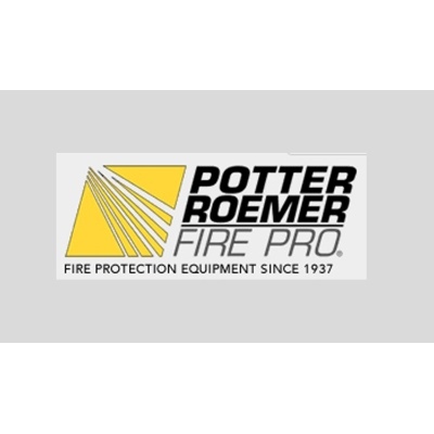 Potter Roemer 1882 valve and fire extinguisher cabinet with semi-recessed wall mounting