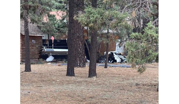 Big Bear Fire Department Received A Report Of A Small Aircraft Crash Into A Vacant Lot