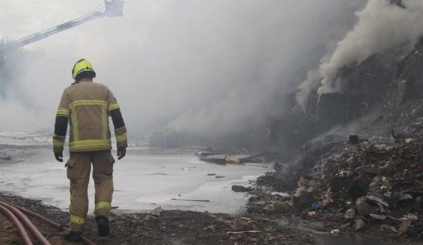 Fire Protection Association Highlights Industrial Estate Fire Still Issuing Toxic Smoke