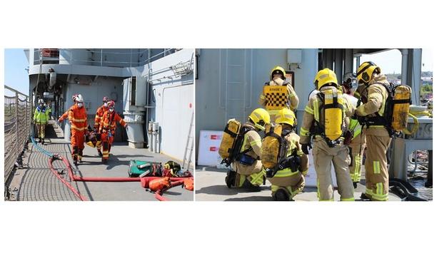 MFRS Organizes First Major Training Exercise For 18 Months On Board RFA Fort Austin