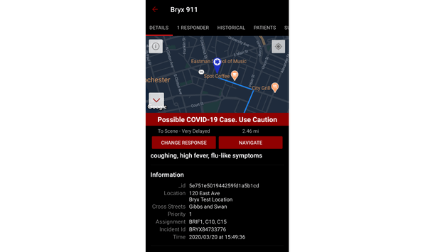 Bryx 911 Mobile Alerting Application Gets COVID-19 Warnings