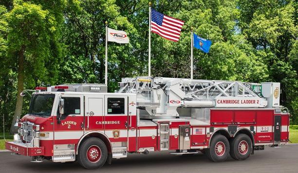 Cambridge Fire Department Accepts Delivery Of A Pierce Ascendant Aerial Tower With Idle Reduction Technology
