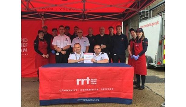 Cambridgeshire Fire And Rescue Service Partners With Rapid Relief Team To Support Firefighters By Providing Food And Refreshments