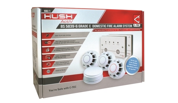 C-TEC Launches Hush ActiV BS 5839-6 Grade C Domestic Fire Alarm Kit