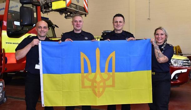 Firefighters Support Ukrainian Families As They Mark The First Anniversary Of Russia's Invasion