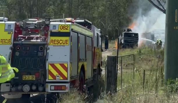 Fire And Rescue NSW Tackles South Windsor Truck Fire