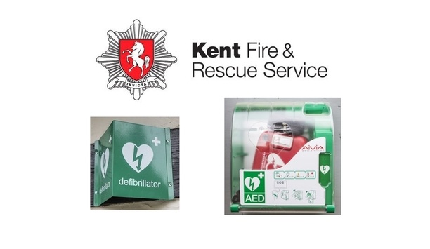 Kent Fire And Rescue Service Fits Public Access Defibrillators (PADs) At Fire Stations Across Kent And Medway Region In The United Kingdom