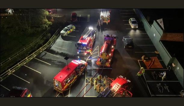 Mid And West Wales Fire And Rescue Service Attends To Hotel Fire Incident In Llandrindod Wells, United Kingdom