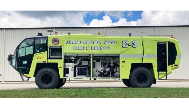 Oshkosh Airport Products Announces That Grand Canyon West Airport Has Taken Delivery Of Their First Striker 4x4 ARFF Vehicle