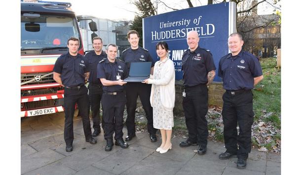 Student “Overjoyed” To Receive Laptop From Firefighters