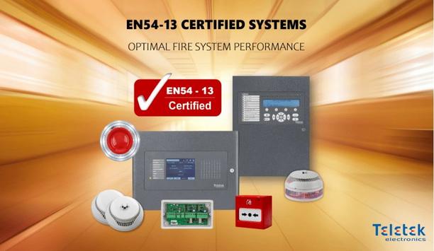 TeleTek Electronics IRIS And SIMPO Addressable Fire Alarm Systems Approved To EN 54-Part 13