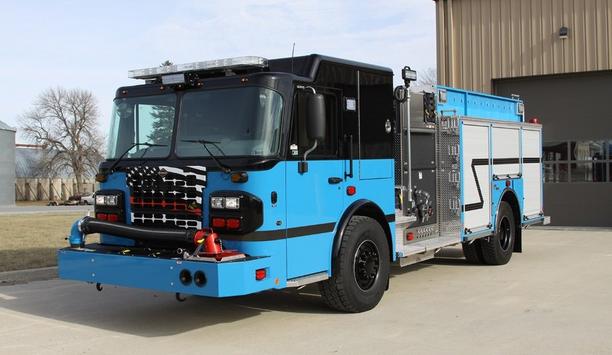 Toyne Delivers Their Pumper With A Unique Blue Paint Scheme Delivered To Star Lake Fire District