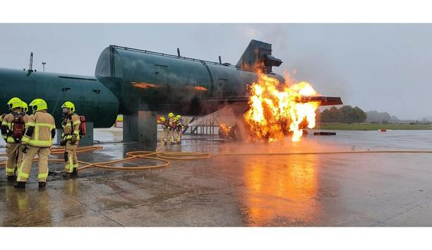 Training Exercise Sees Firefighters Battling A Fire At Yorkshire Airport