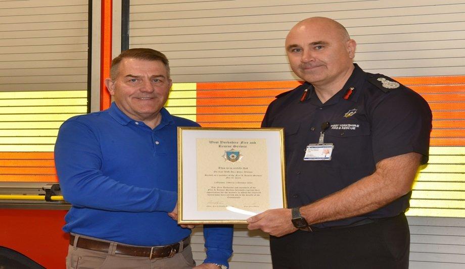 One Of West Yorkshire’s Longest Serving Firefighters Retires