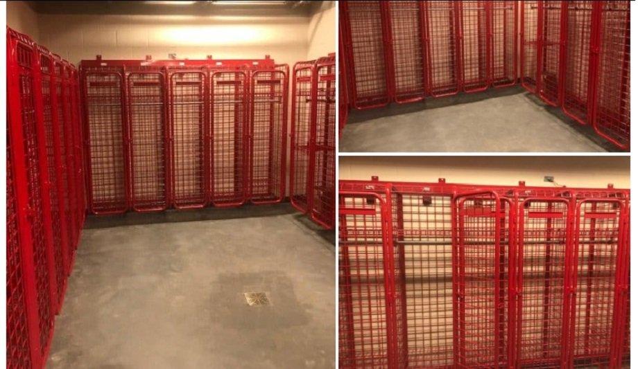 Wall outlet mount lockers