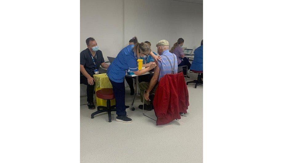 Bedfordshire Fire And Rescue Service Sets Up New Mass Vaccination Center In Bedford, United Kingdom