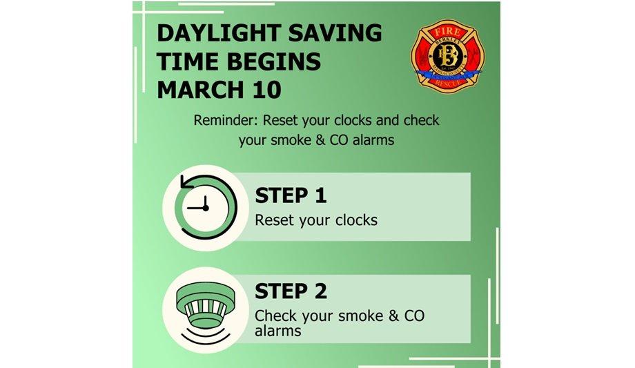 Berkley Fire And Rescue Reminds Residents To Change Clocks And Check Alarms As Daylight Saving Time Begins