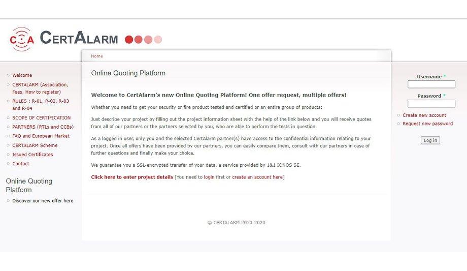 CertAlarm Launches Online Quoting Platform To Test And Certify Fire And Security Products
