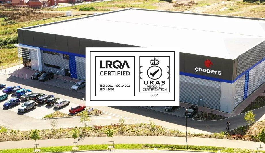 Coopers Fire Are Certified To ISO 45001 Standard For Health And Safety