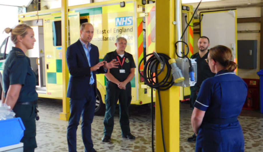 EEAST Staff Welcome The Duke Of Cambridge