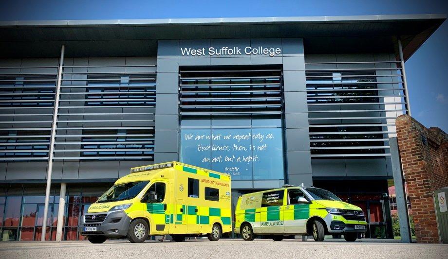 EEAST And West Suffolk College Team Up To Offer Insight Into Career In Ambulance Service