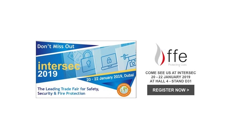 FFE To Showcase Its Beam Smoke Detectors And Flame Detectors At Intersec 2019
