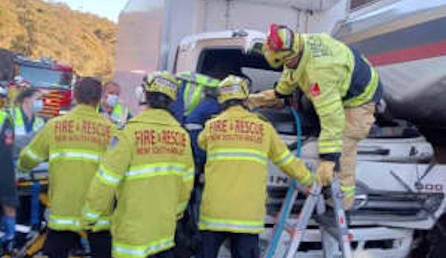 Fire Safety Rescue On M1, FRNSW Saves Driver