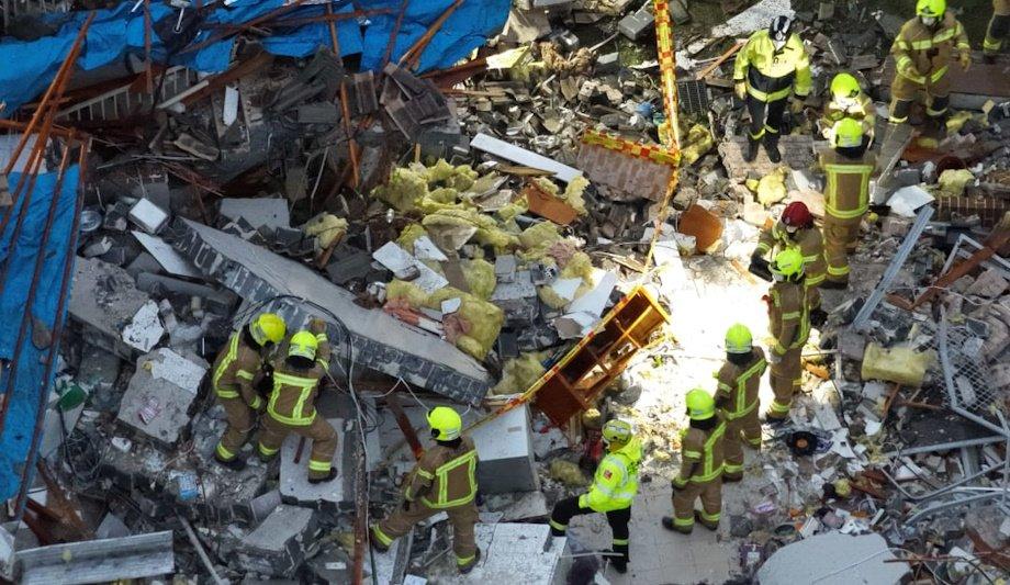 FRNSW Drone Assesses Whalan Building Collapse