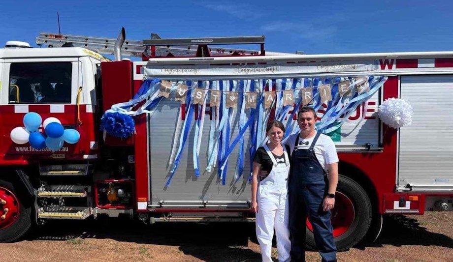 FRNSW Firefighter Wedding At Hunter Valley Station