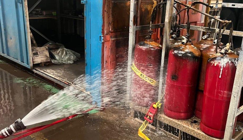 FRNSW Responds To Port Kembla Gas Cylinder Fire