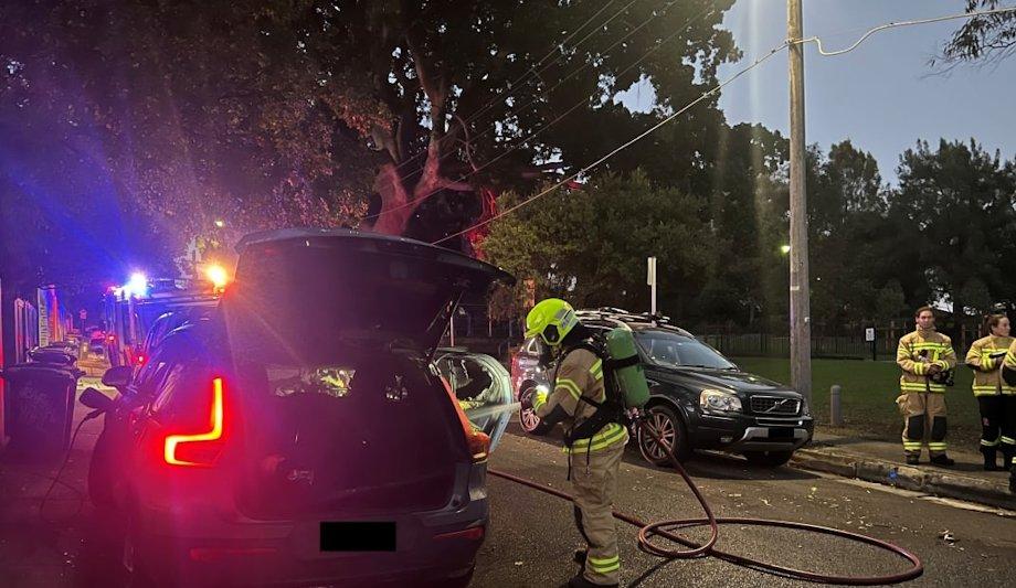 Firefighter Injured In Volvo SUV Fire In Camperdown