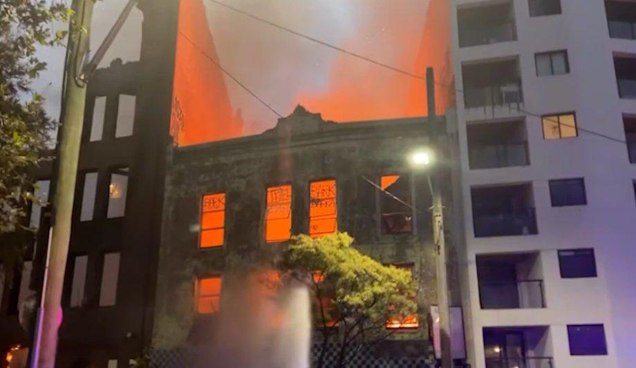 FRNSW Battles Major Fire In Surry Hills, Sydney