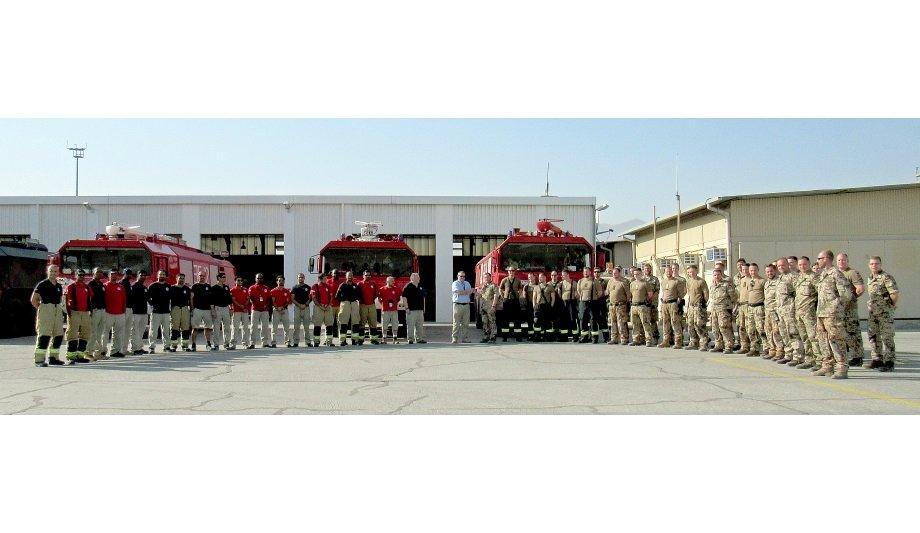 G3 Systems Hand Over Their Fire Protection Service To DEU Air Operations Group Firefighters At MeS Airbase