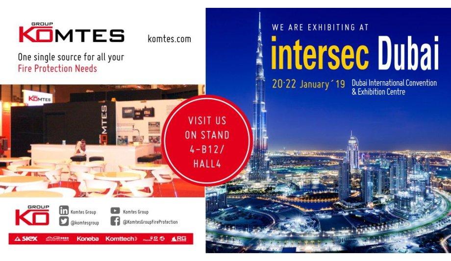 Komtes To Participate And Showcase Their High Pressure Water Mist Systems At Intersec Dubai 2019
