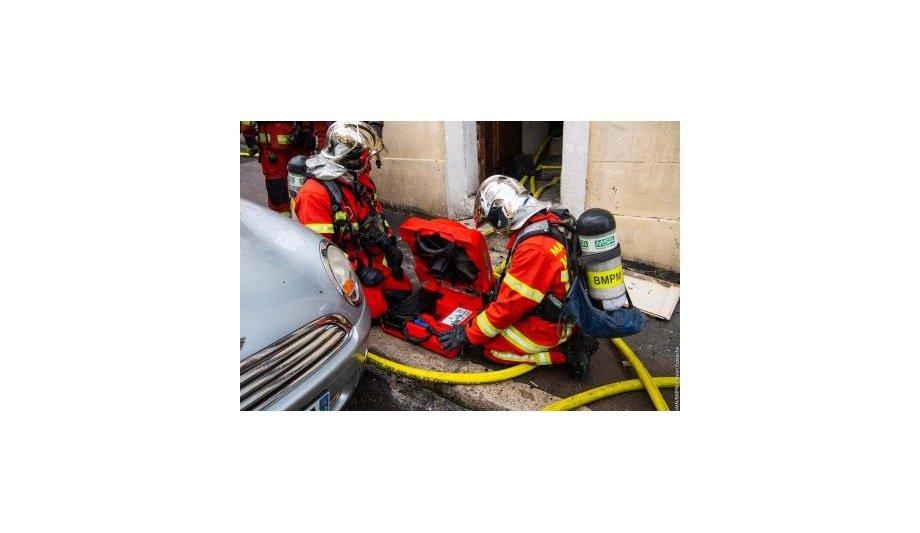 LEADER Provides Their Battery Operated Fan To The Firefighters Of The Battalion Of Marseille Firefighters