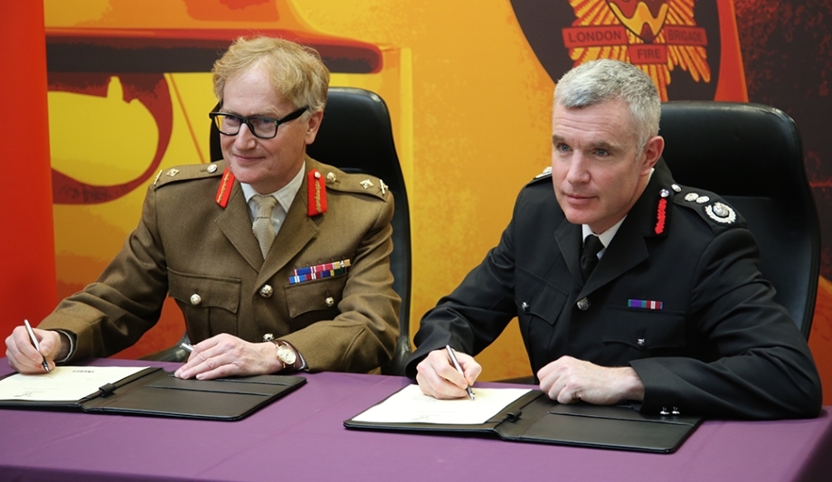 London Fire Brigade’s First Commissioner Signs A Covenant With The UK Armed Forces
