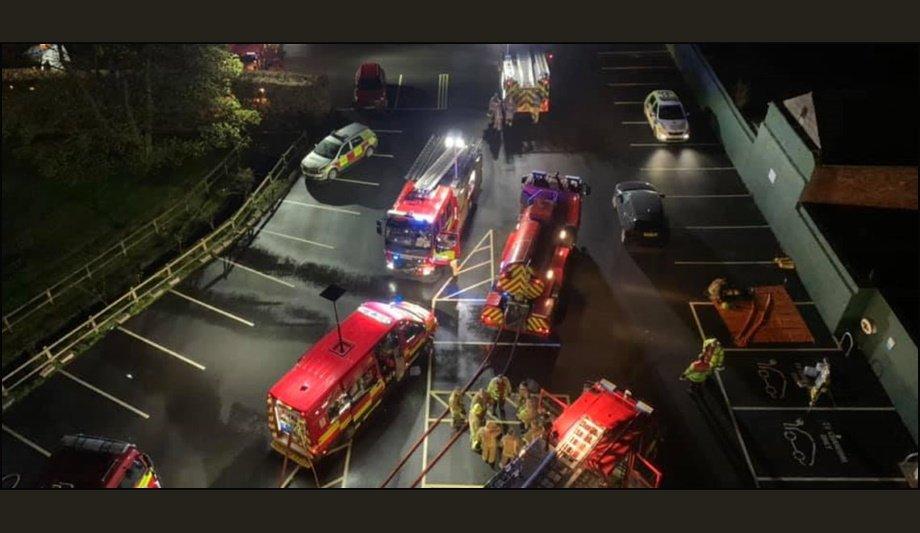 Mid And West Wales Fire And Rescue Service Attends To Hotel Fire Incident In Llandrindod Wells, United Kingdom