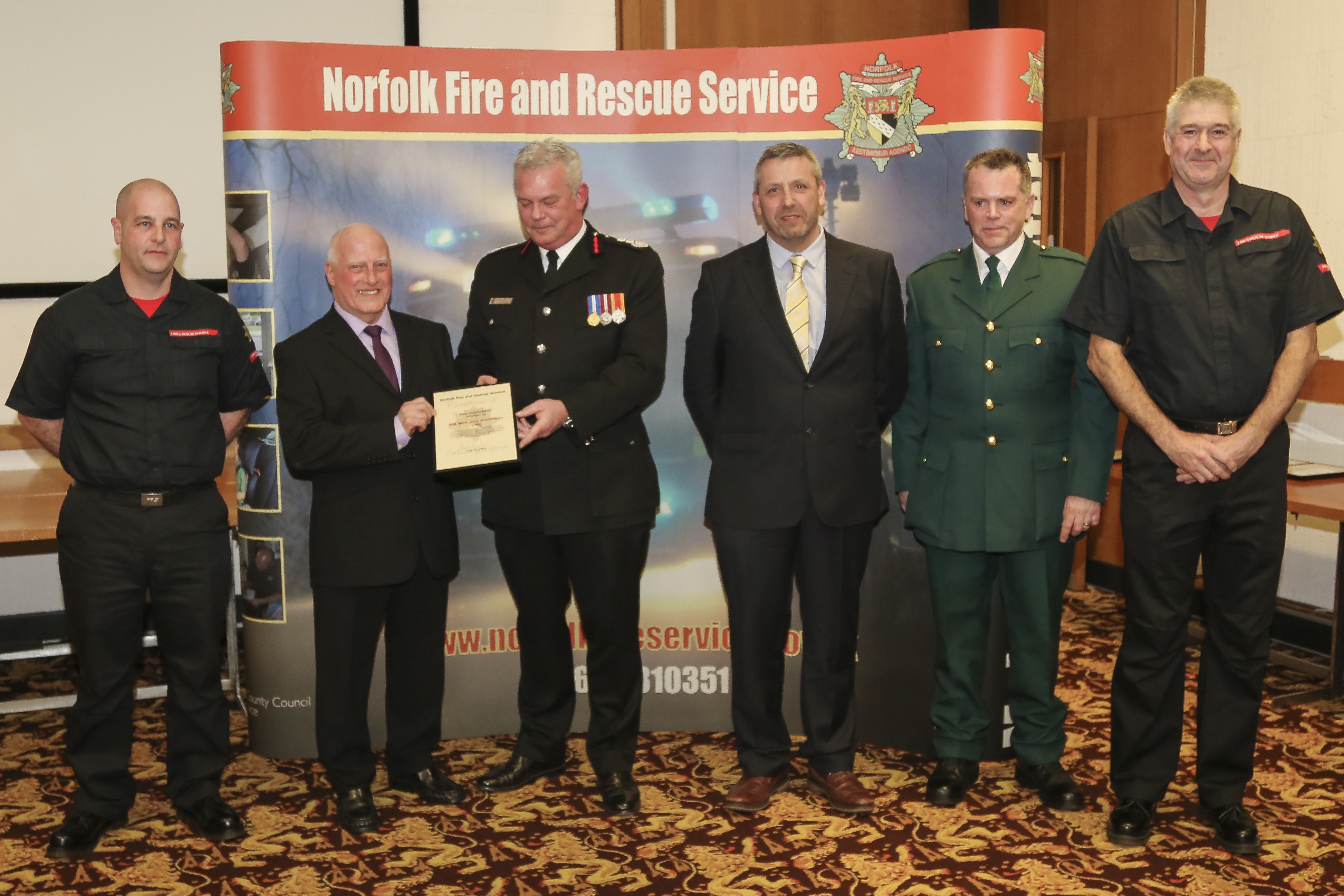Norfolk Fire & Rescue Service Holds Award Ceremony To Honour Staff