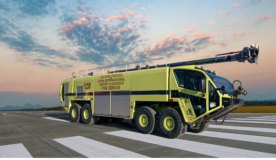 Hawaii Airports Take Delivery Of Eight Oshkosh Airport Products Striker ARFF Vehicles