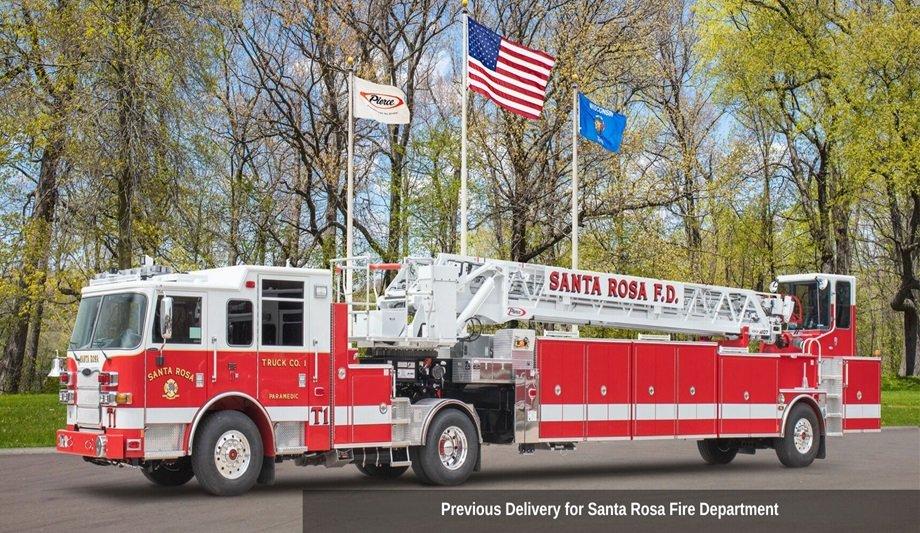 Santa Rosa Orders Pierce Ascendant® 107’ Heavy-Duty Tiller Aerial Ladder