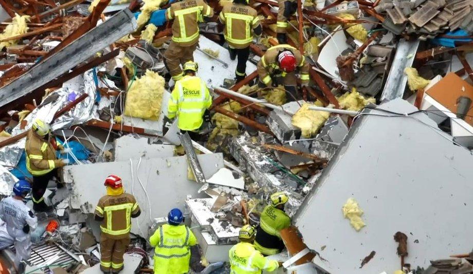 FRNSW Crews Carry Out Search Operations After Sydney Building Collapse