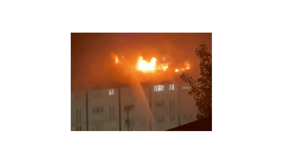 London Fire Brigade Attends To The Huge Blaze That Broke Out At The Wood Green Block Of Flats In North London