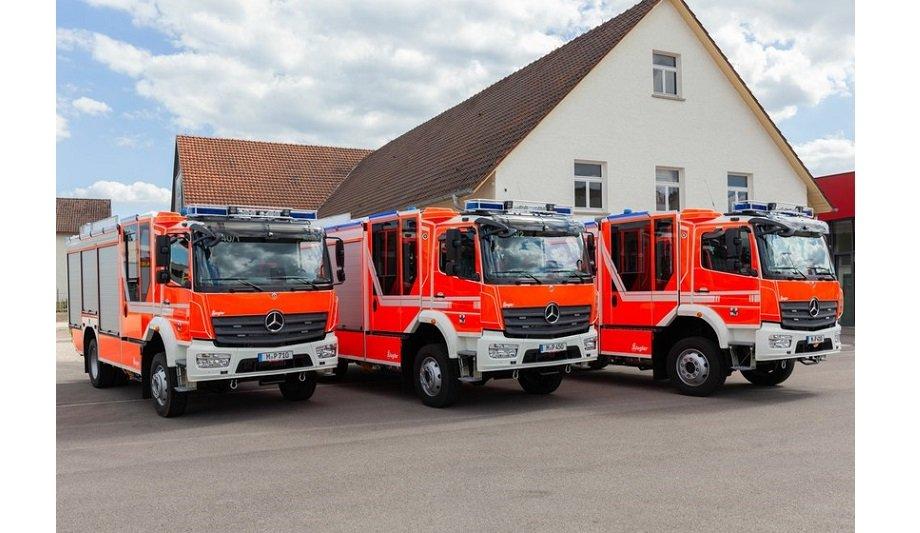 ZIEGLER Delivers Three HLF 20 Vehicles With Breathing Apparatuses To The Municipality Of Planegg