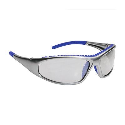 Protective Industrial Products 250-60-0620 Full Frame Safety Glasses with Silver / Blue Frame, Clear Lens and Anti-Scratch / Anti-Fog Coating