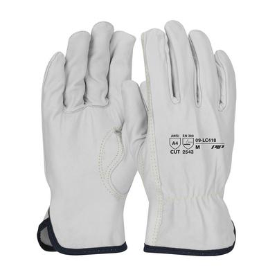 Protective Industrial Products 09-LC418 Premium Grade Top Grain Goatskin Leather Drivers Glove with Aramid Blend Lining - Keystone Thumb