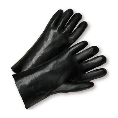 Protective Industrial Products 1027L PVC Dipped Glove with Interlock Liner and Smooth Finish - 12" Ladies'