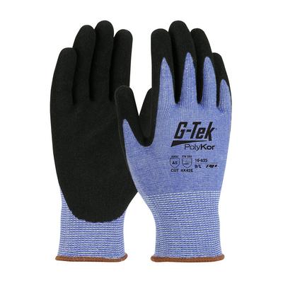 Protective Industrial Products 16-635 Seamless Knit PolyKor® Blended Glove with Nitrile Coated MicroSurface Grip on Palm & Fingers