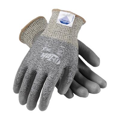 Protective Industrial Products 19-D320 Seamless Knit Dyneema® Diamond Blended Glove with Polyurethane Coated Flat Grip on Palm & Fingers