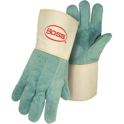 Protective Industrial Products 1BC43300 2-Ply Hot Mill Nap-Out Green W Gauntlet Cuff Straight Thumb
