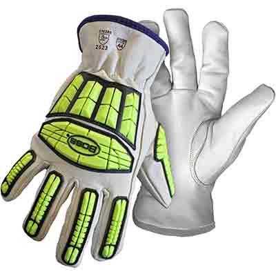 Protective Industrial Products 1JL4061CTPR Top Grain Goatksin Leather Drivers Glove with Aramid Blend Liner and TPR Impact Protection